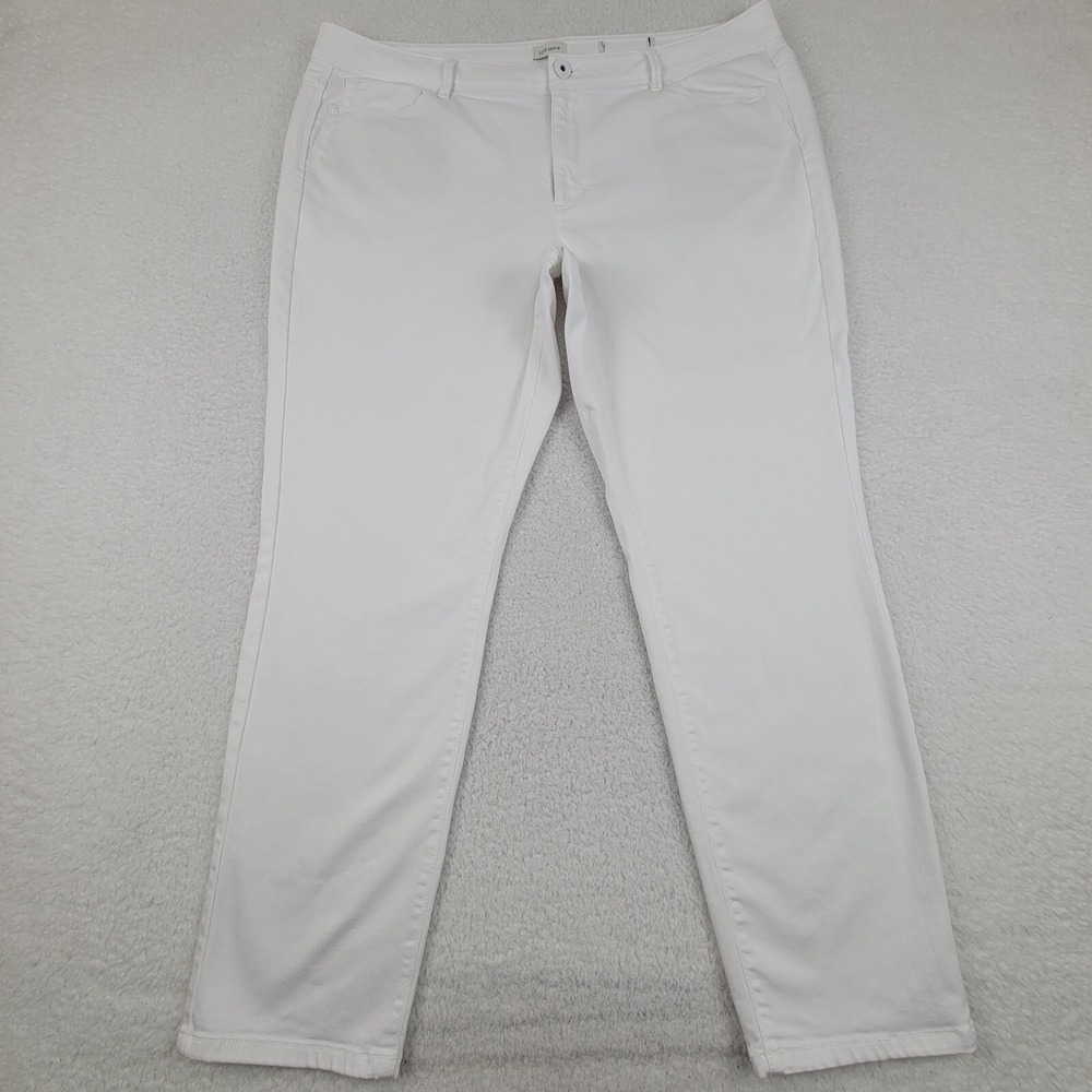 J.Jill Denim Authentic Fit Slim Ankle Stretch Measures 38 x 28.5 White WPT128091